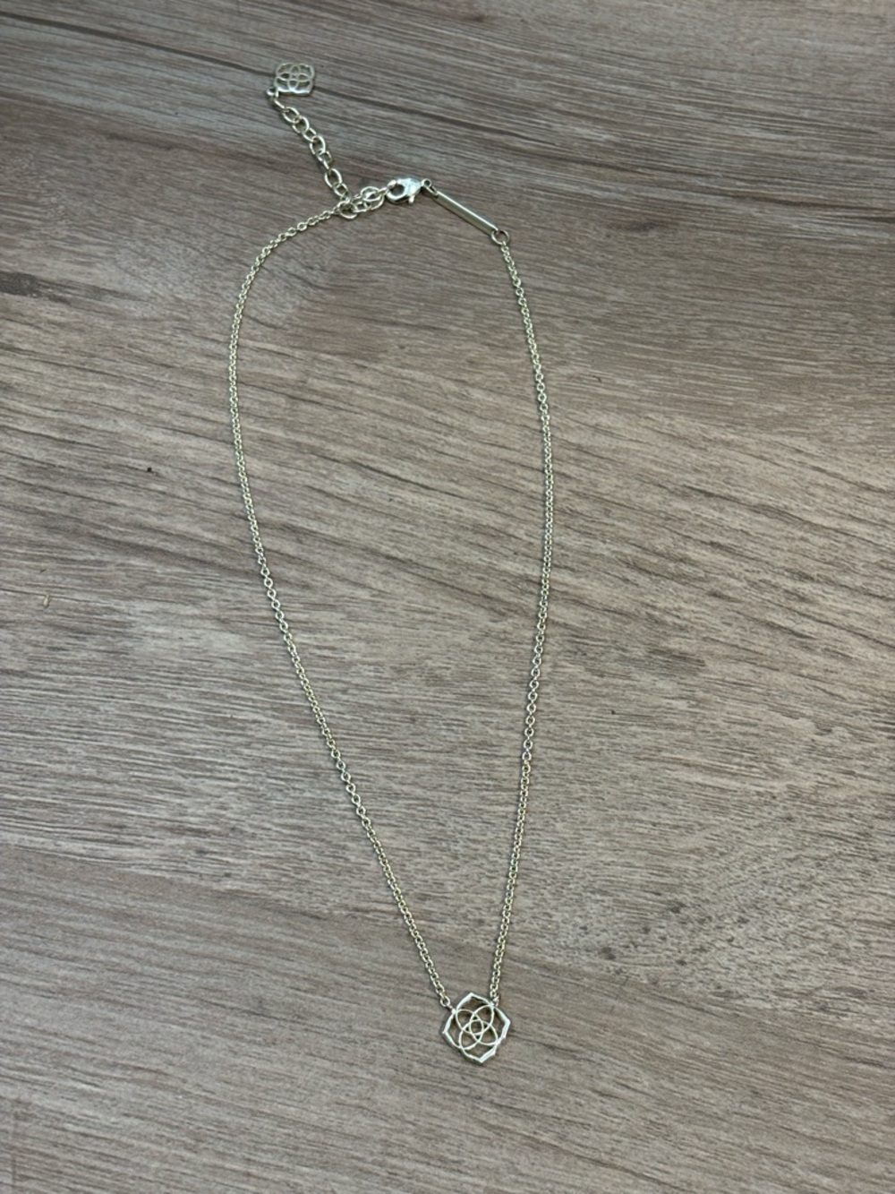 Kendra Scott KS Logo Pendant Necklace Gold Minimalist Necklace